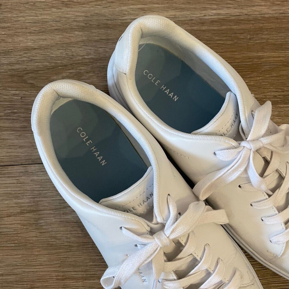 Cole Haan Womens White Leather Traveler Sneakers, size 11 - Picture 4 of 8